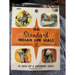 96 Standard Indian Life Deals 1917 16 Each Of 6 Different Seals Vintage